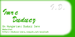 imre duducz business card